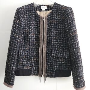 𝙇𝙊𝙁𝙏 𝙅𝙖𝙘𝙠𝙚𝙩 Wmn's M zip up 3/4 sleeve Blazer Coat Cardigan 👌 😍